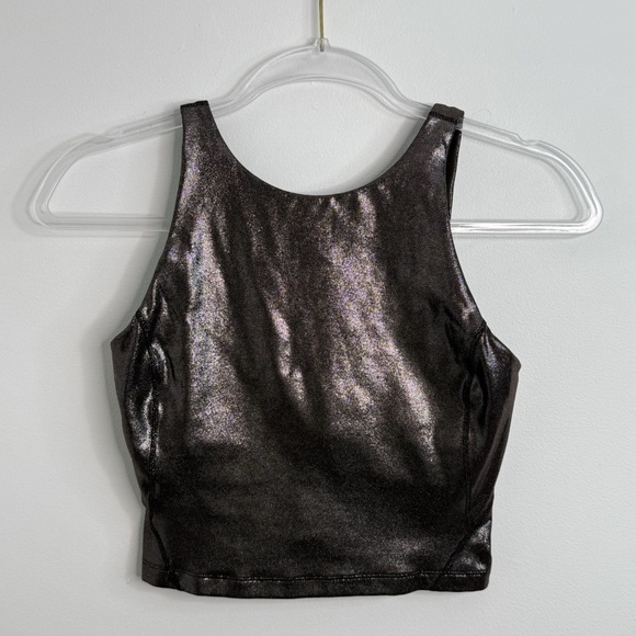 LULULEMON ALIGN HIGH NECK TANK TOP SHINE RADIATE FOIL PRINT FRENCH PRESS Size 4 - Picture 1 of 11